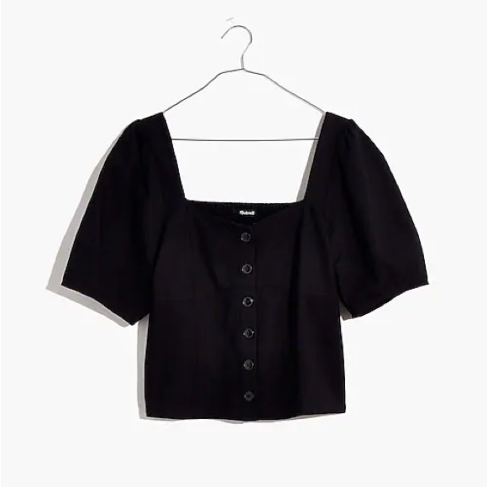 Madewell Linen Button-front Bodice Top